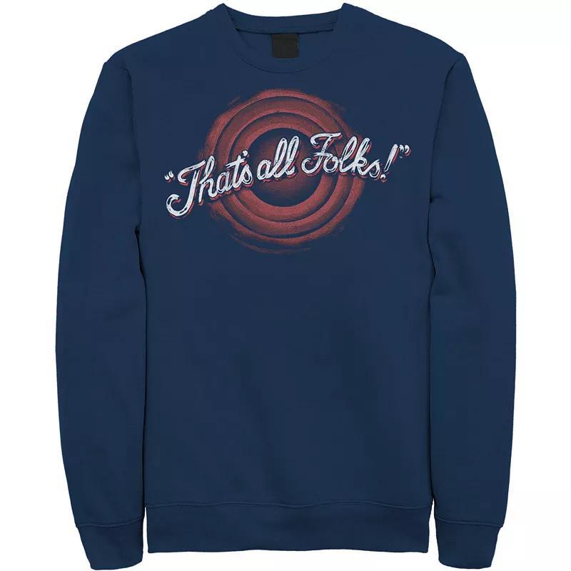 Men's Looney Tunes That's All Folks Sweatshirt, Size: Small, Black Product Image