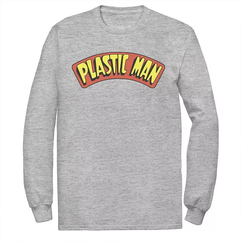Men's DC Comics Plastic Man Text Logo Poster Tee, Size: XL, Athletic Grey Product Image