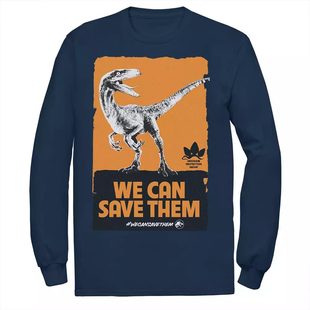 Men's Jurassic World We Can Save Them Poster Tee, Size: Large, Black Product Image