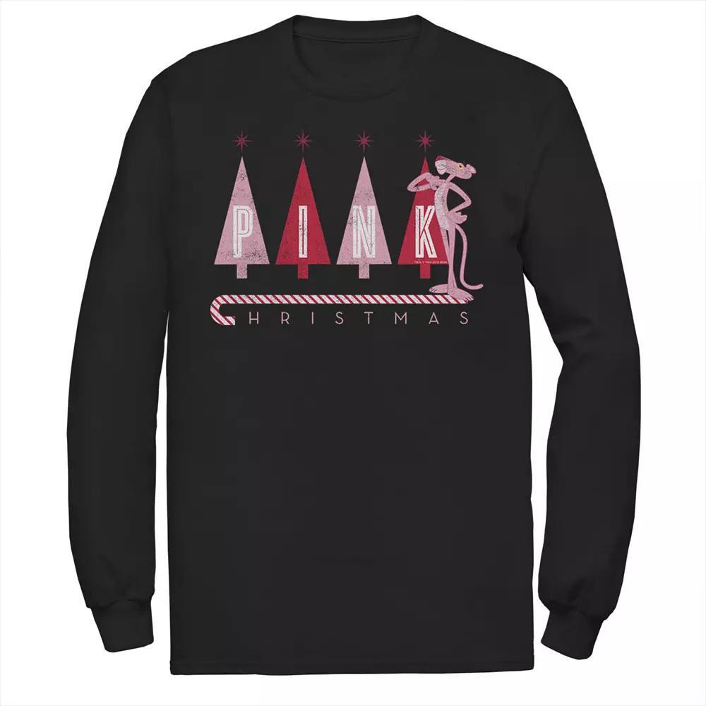 Men's Pink Panther Pink Christmas Tee, Size: Large, Blue Product Image