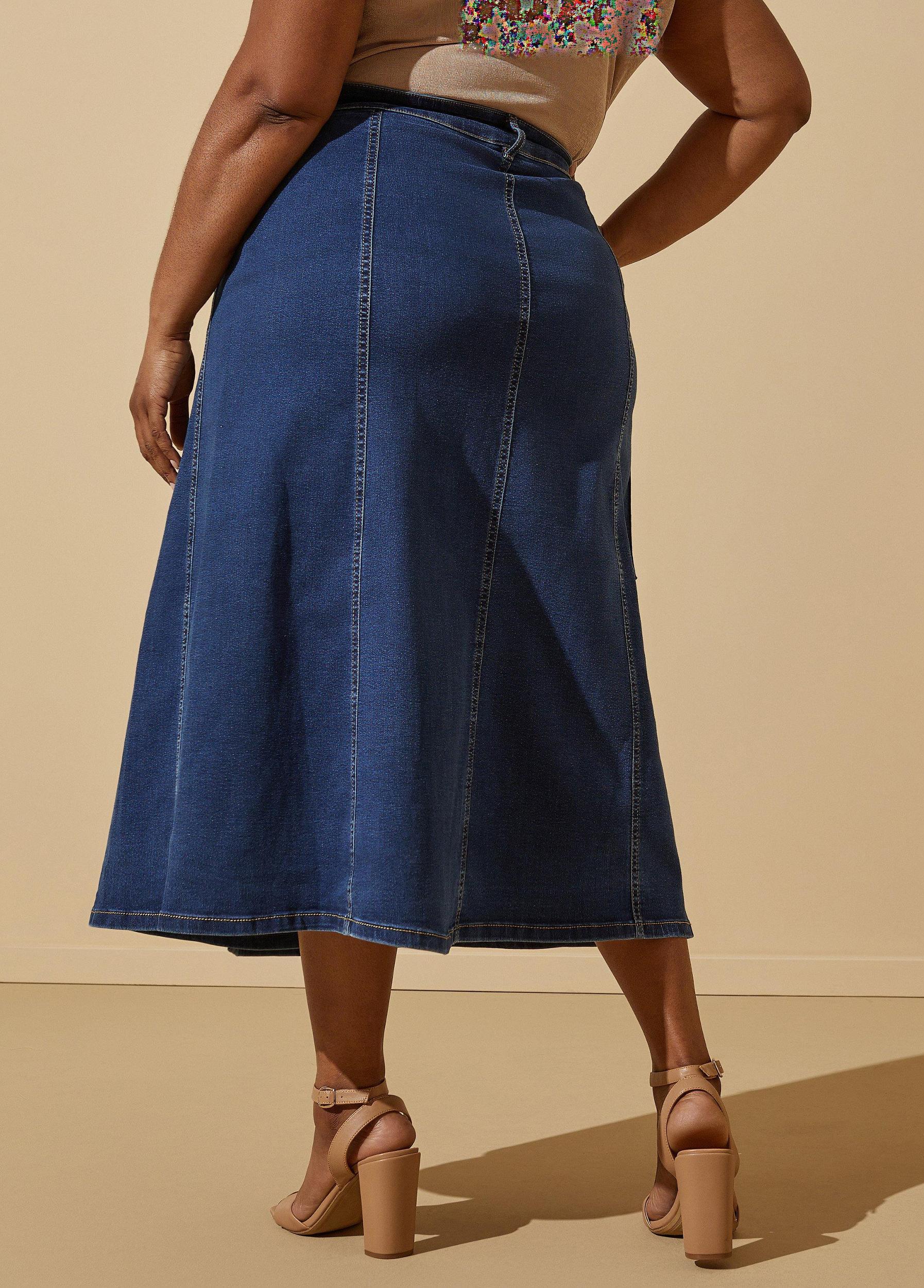 Cargo Pocket Denim Wrap Skirt Product Image