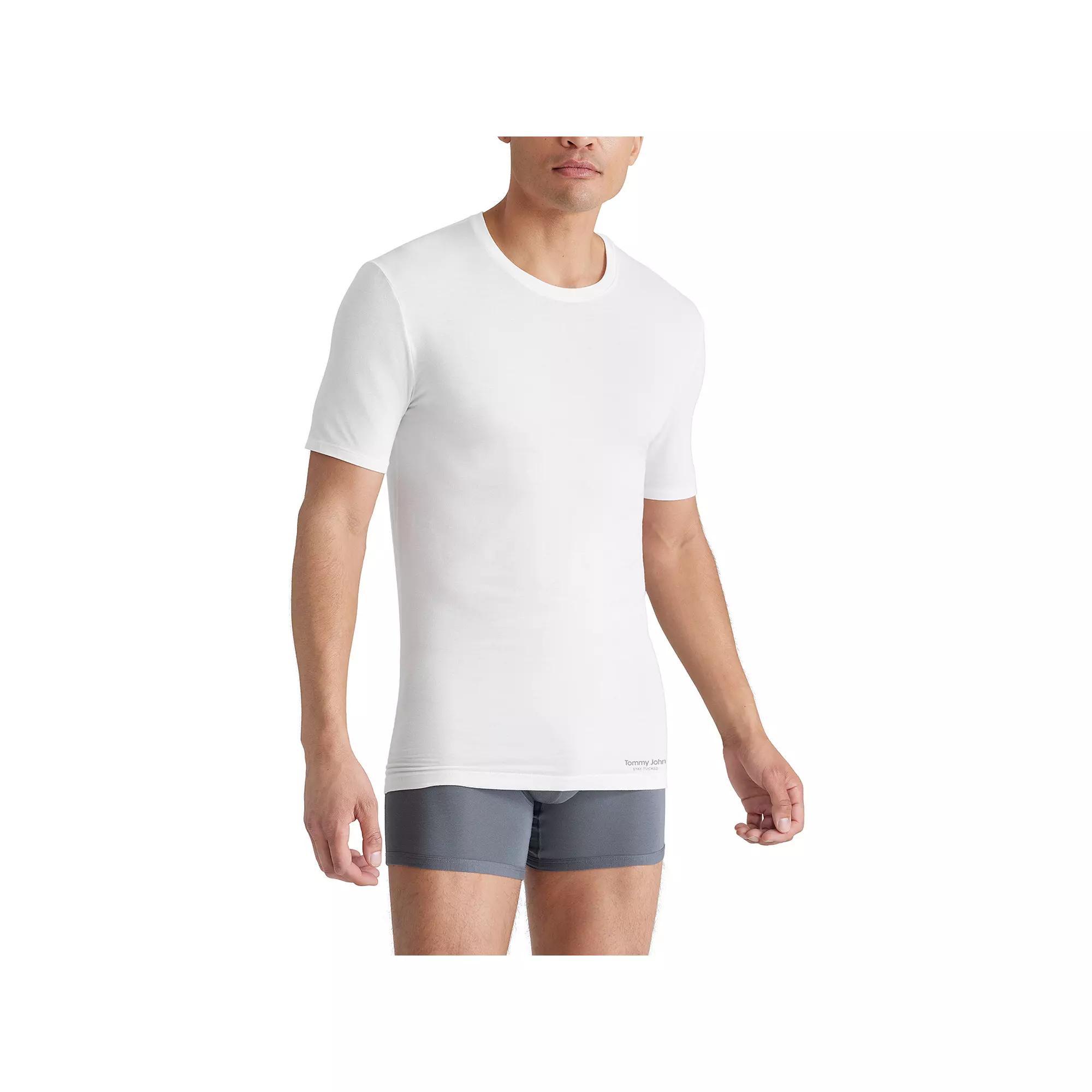 Men's Tommy John 3-Pack Luxe Modal Undershirts, Size: Medium, White Product Image