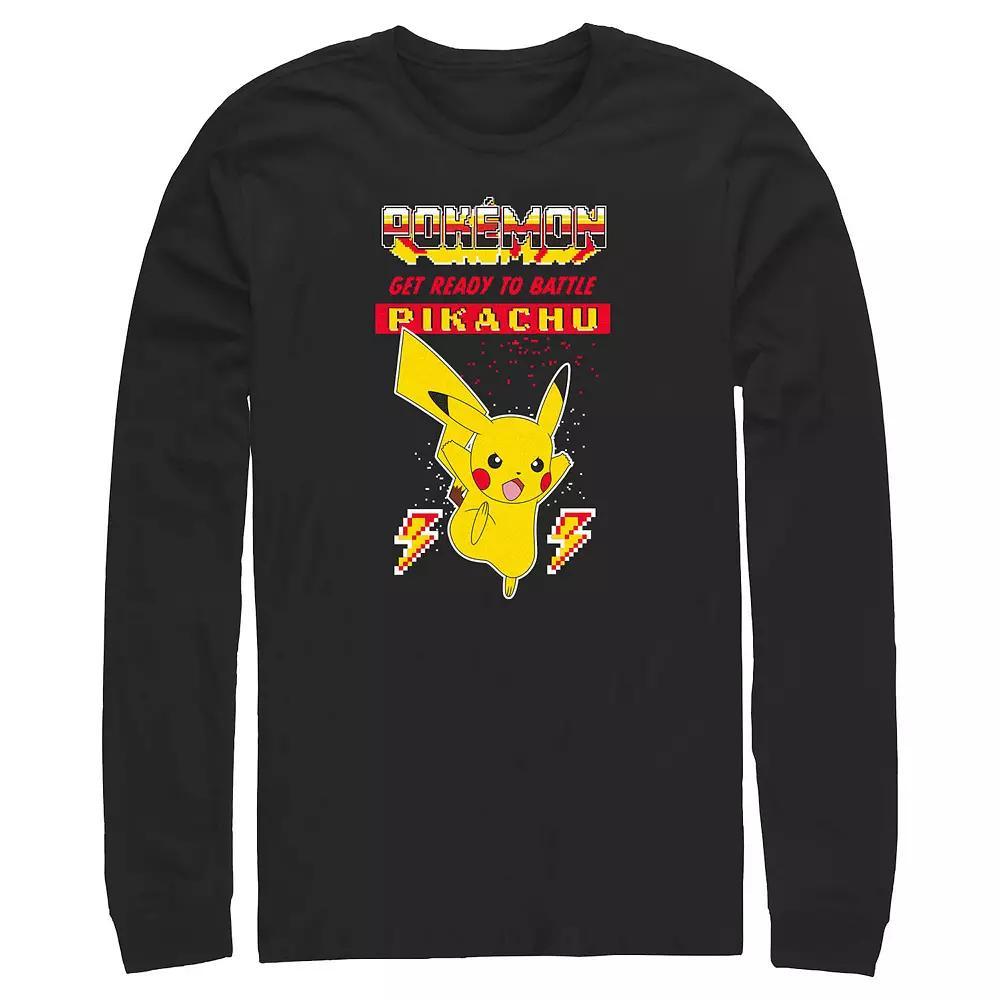 Men's Pokemon Pikachu Ready To Battle Graphic Tee, Size: Large, Black Product Image
