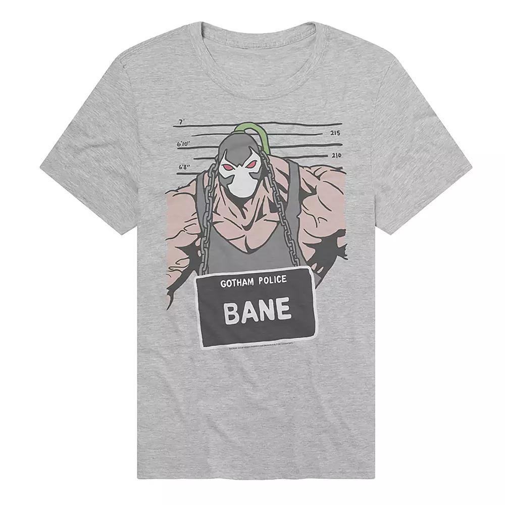 Men's DC Comics Batman Gotham Police Bane Mugshot Graphic Tee, Size: Large, Athletic Grey Product Image