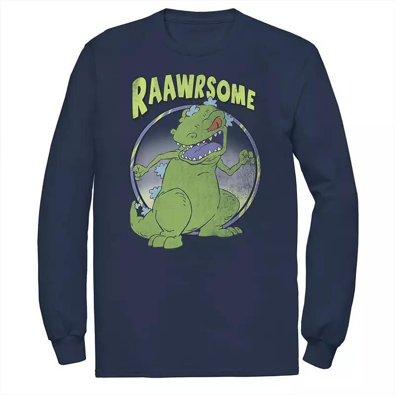 Men's Rugrats Reptar Raawrsome Long Sleeve Tee, Size: 3XL, Blue Product Image
