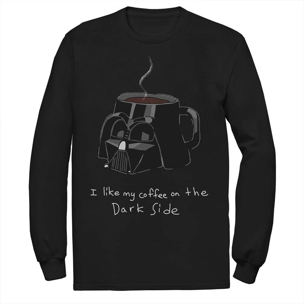 Disney's Star Wars Men's Darth Vader Mug I Like My Coffee On The Dark Side Long Sleeve Tee, Size: 3XL Tall, Black Product Image