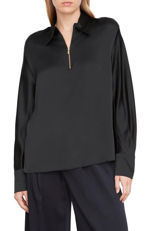 Long-Sleeve Jewel Silk Blouse Product Image