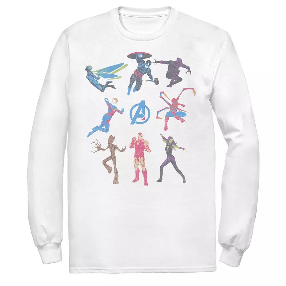 Men's Marvel Character Collage Tee, Size: Medium, White Product Image