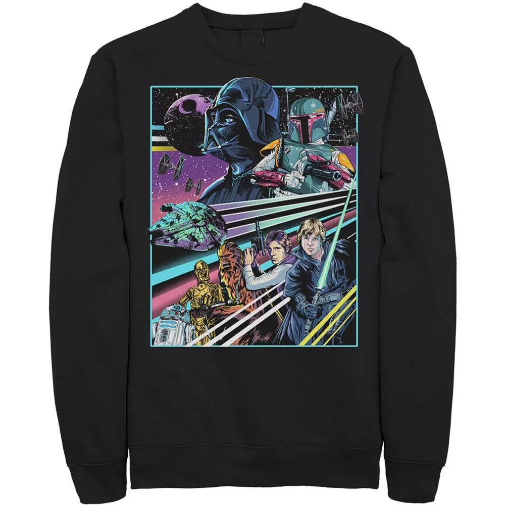 Men's Star Wars Neon Rebel Alliance Poster Sweatshirt, Size: XL, Athletic Grey Product Image