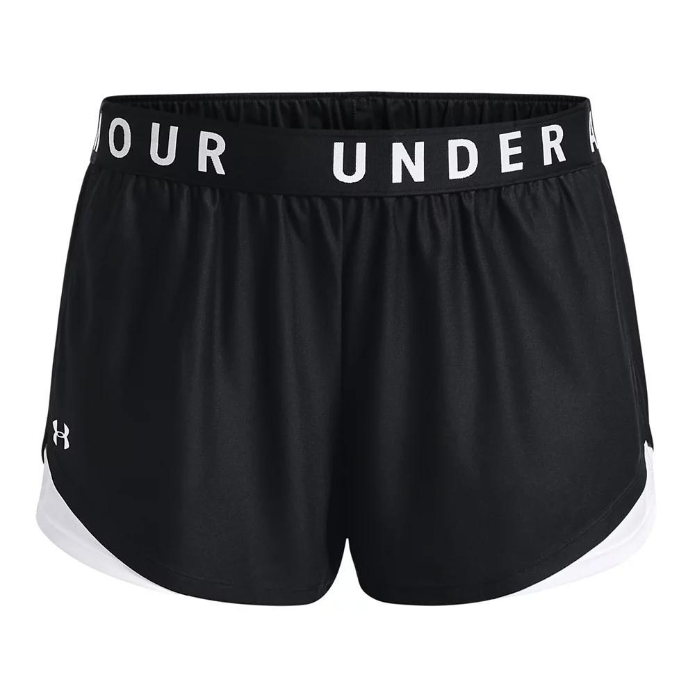 Plus Size Under Armour Play Up 3.0 Shorts, Women's, Size: 3XL, Black White Product Image