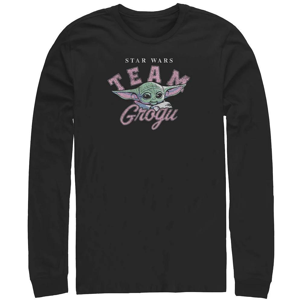 Big & Tall Star Wars The Mandalorian Team Grogu Long Sleeve Graphic Tee, Men's, Size: Large Tall, Black Product Image