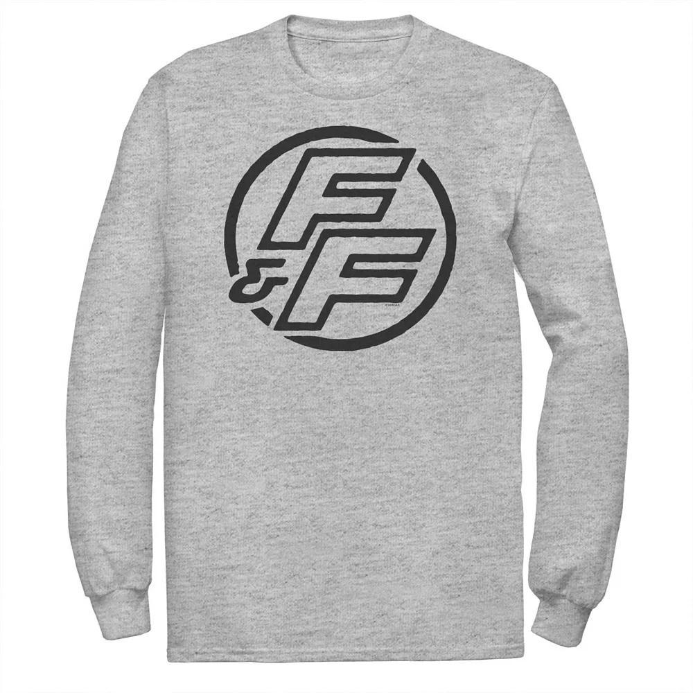 Big & Tall Fast & Furious Bold Line Hollow Logo Long Sleeve Tee, Men's, Size: 3XL, Athletic Grey Product Image