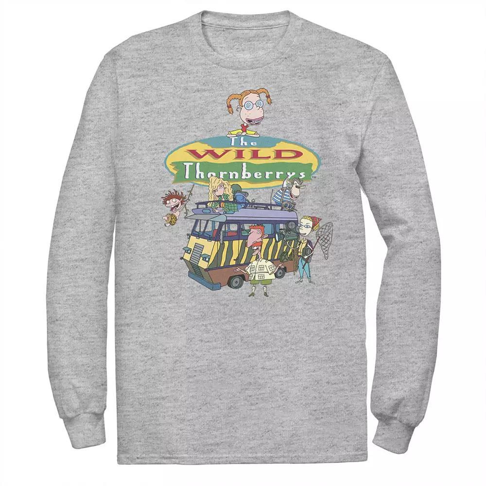 Men's Nickelodeon Wild Thornberrys Family RV Gathering Logo Long Sleeve Tee, Size: XL, White Product Image