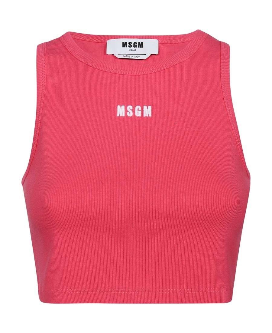 MSGM Logo Vest In Red Product Image