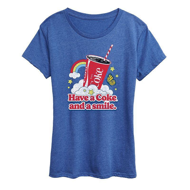 Womens Coca-Cola Coke And A Smile Graphic Tee, Girls Product Image