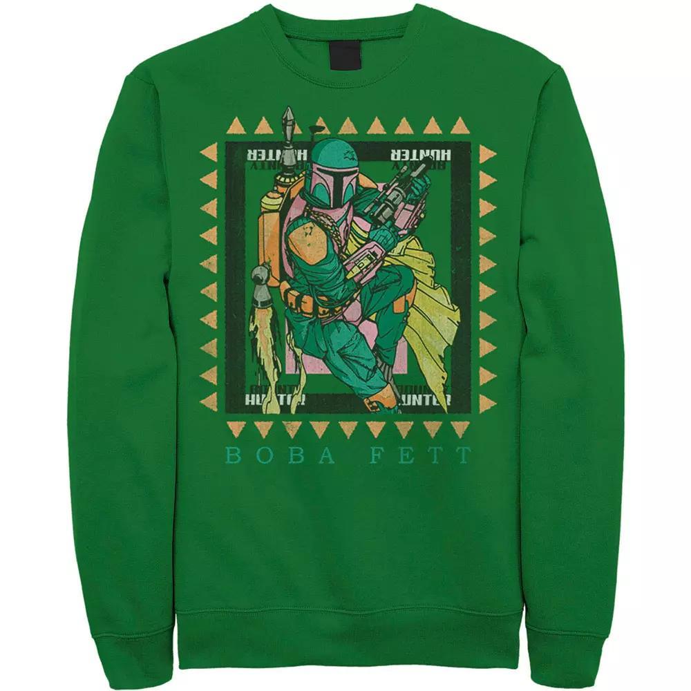 Men's Star Wars Boba Fett Stamp Sweatshirt, Size: Large, Red Product Image