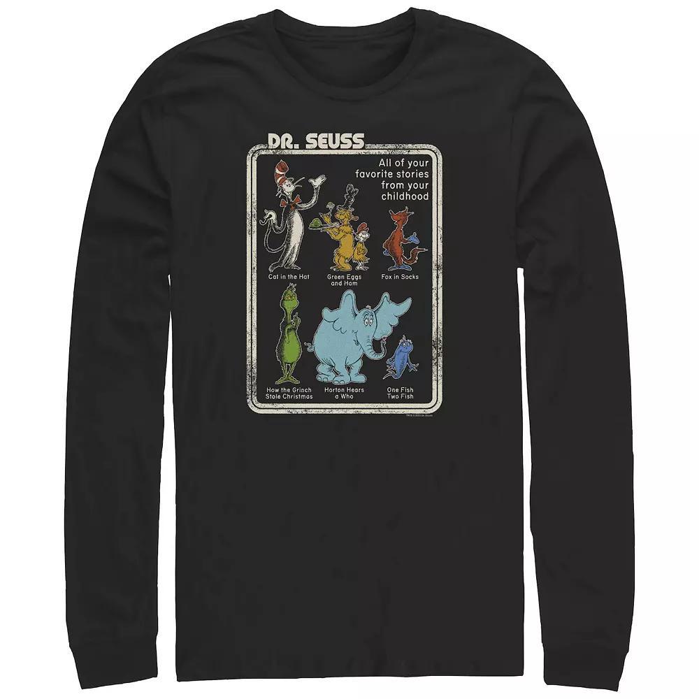 Big & Tall Dr. Seuss Stories From Your Childhood Long Sleeve Graphic Tee, Men's, Size: Large Tall, Black Product Image