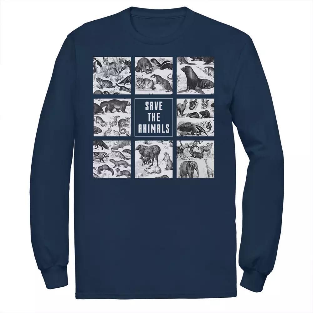Men's Earth Day Save The Animals Box Up Tee, Size: XXL, Blue Product Image