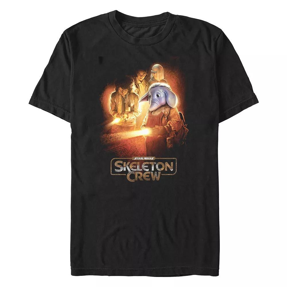 Men's Star Wars Skeleton Crew Looking In The Dark Graphic Tee, Size: Medium, Black Product Image