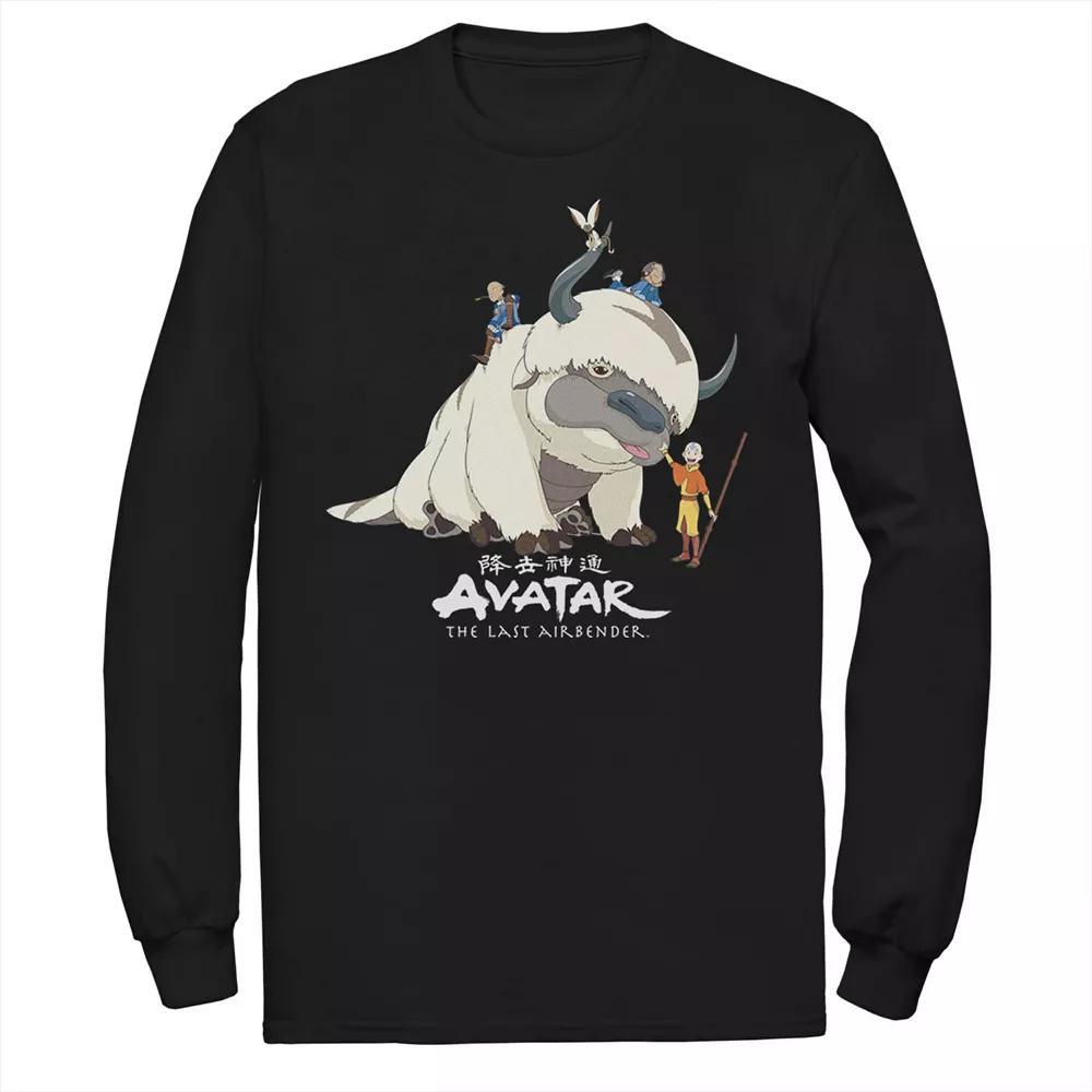 Men's Avatar: The Last Airbender Appa Ride Group Shot Tee, Size: Medium, Black Product Image