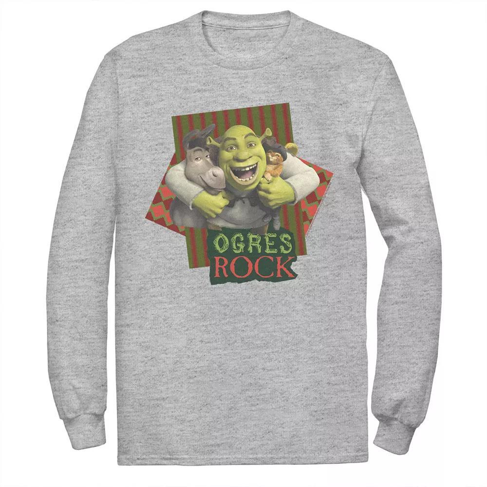 Men's Shrek The Third Ogres Rock Best Friends Group Tee, Size: Large, Athletic Grey Product Image