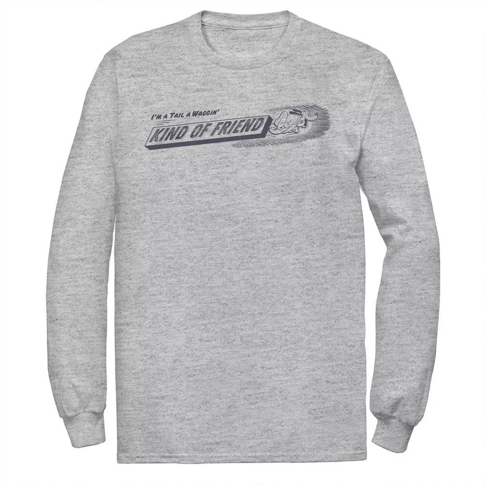 Disney's Mickey Mouse & Friends Big & Tall Pluto Tail A Waggin' Kind of Friend Long Sleeve Graphic Tee, Men's, Size: 3XL Tall, Athletic Grey Product Image