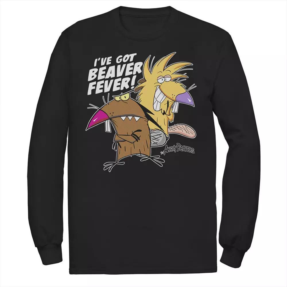 Men's Nickelodeon Angry Beavers Daggett & Norbert Feverish Tee, Size: Large, Black Product Image