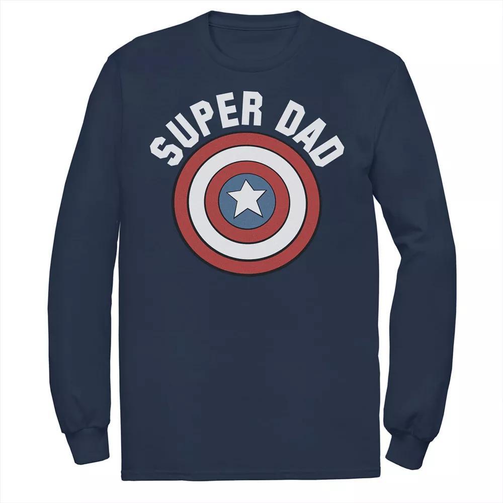 Men's Marvel Father's Day Super Dad Captain America Shield Tee, Size: XXL, Blue Product Image