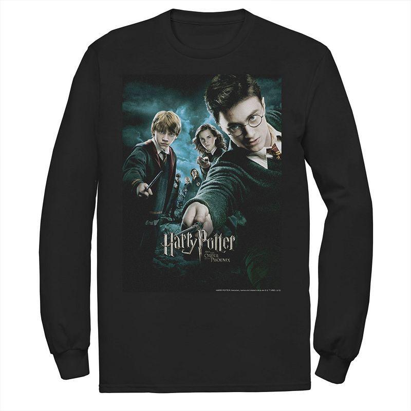 Men's Marvel Avengers Emblem Portrait Panels Long Sleeve Graphic Tee, Size: Small, Black Product Image