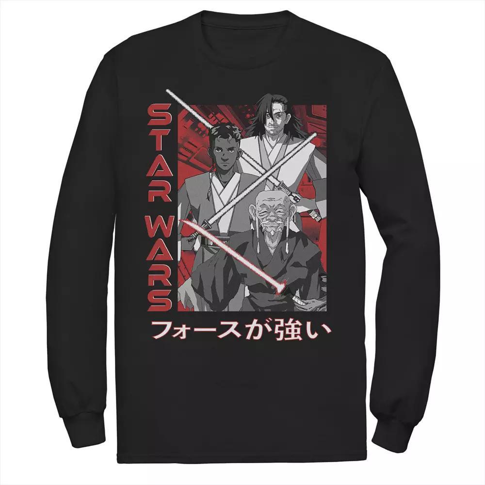 Men's Star Wars Visions Anime Kanji Poster Graphic Tee, Size: Small, Black Product Image