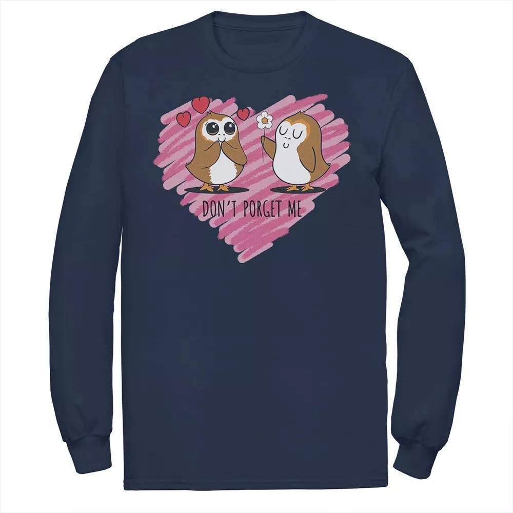 Men's Star Wars Valentines Don't Porget Sketch Heart Tee, Size: XXL, Blue Product Image
