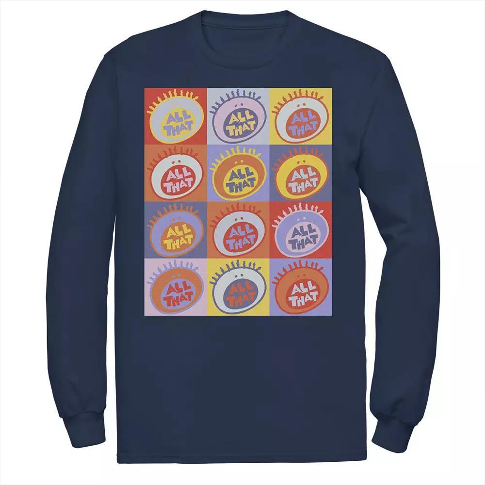 Mens Nickelodeon All That Classic Vintage Logo Panels Long Sleeve Graphic Tee Product Image