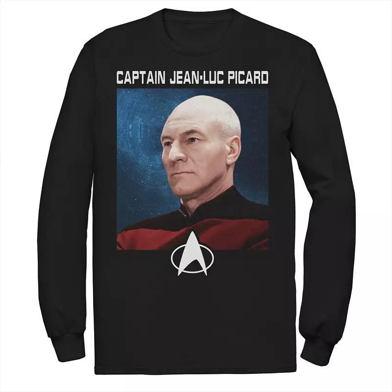 Men's Star Trek The Next Generation Captain Picard Tee, Size: Large, Black Product Image