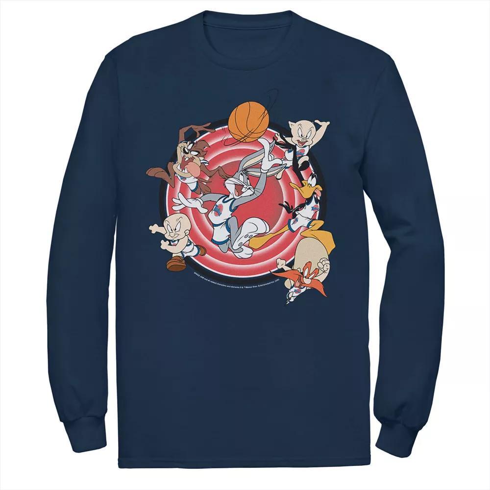 Men's Looney Tunes Space Jam Group Shot Leap Tee, Size: 3XL, Blue Product Image