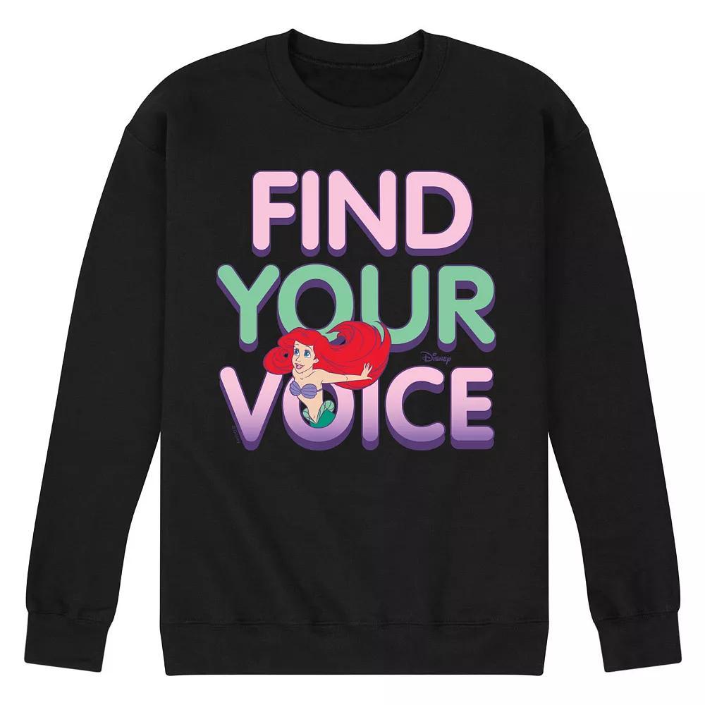 Disneys The Little Mermaid Mens Ariel Fleece Blue Product Image