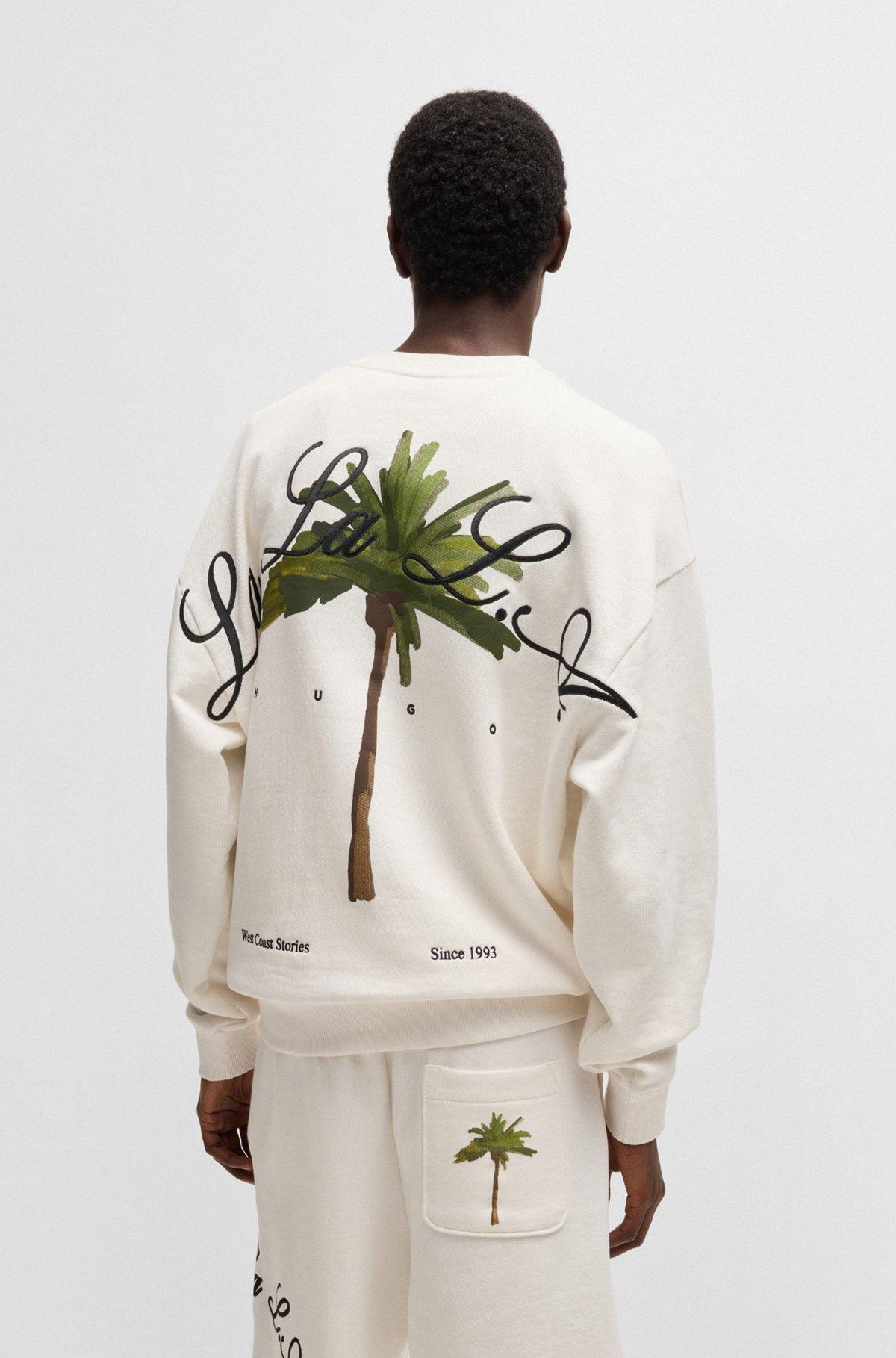 Cotton-terry sweatshirt with logo artwork Product Image