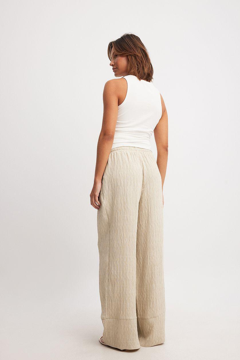 Structured Elastic Waist Trousers Product Image