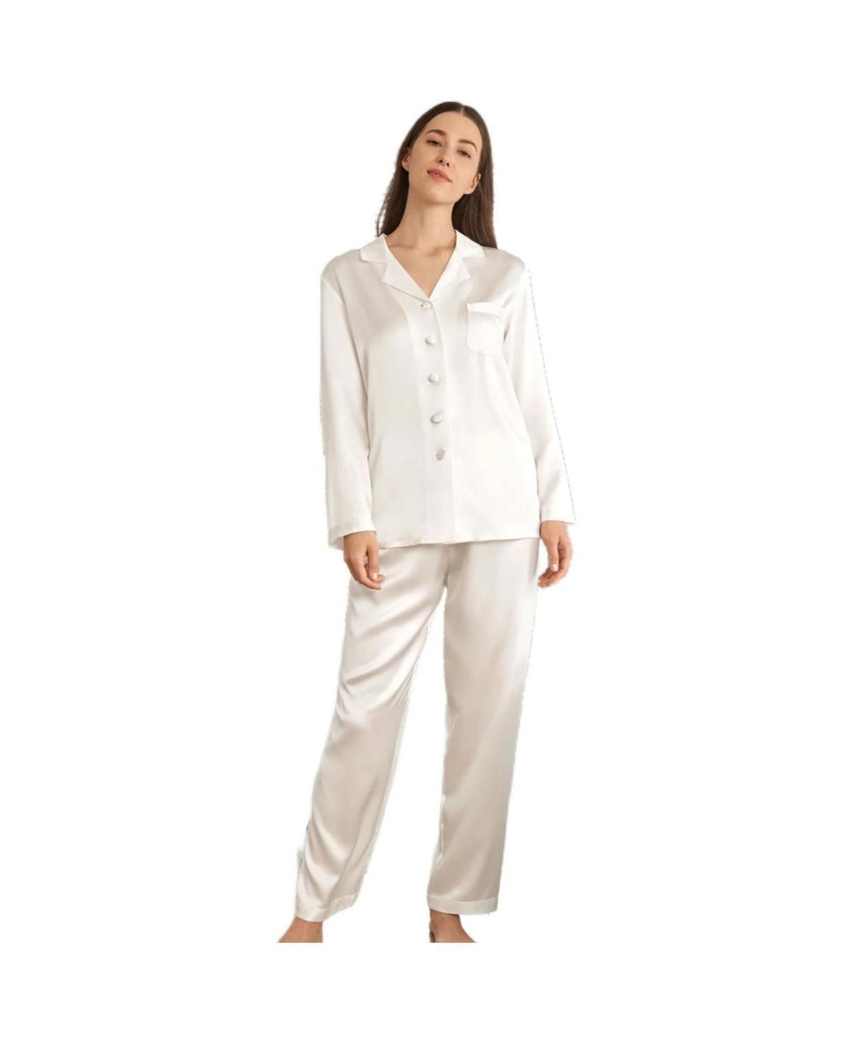 Lilysilk Womens 22 Momme Full Length Silk Pajamas Set Product Image