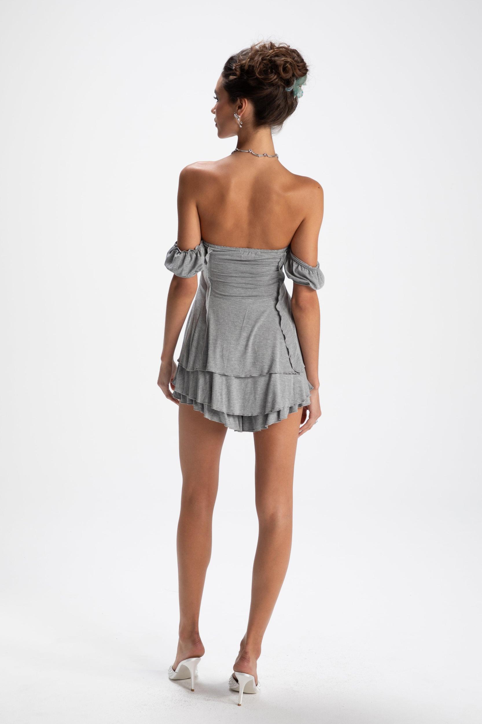 Heidi Top + Skirt (Grey) (Final Sale) Product Image