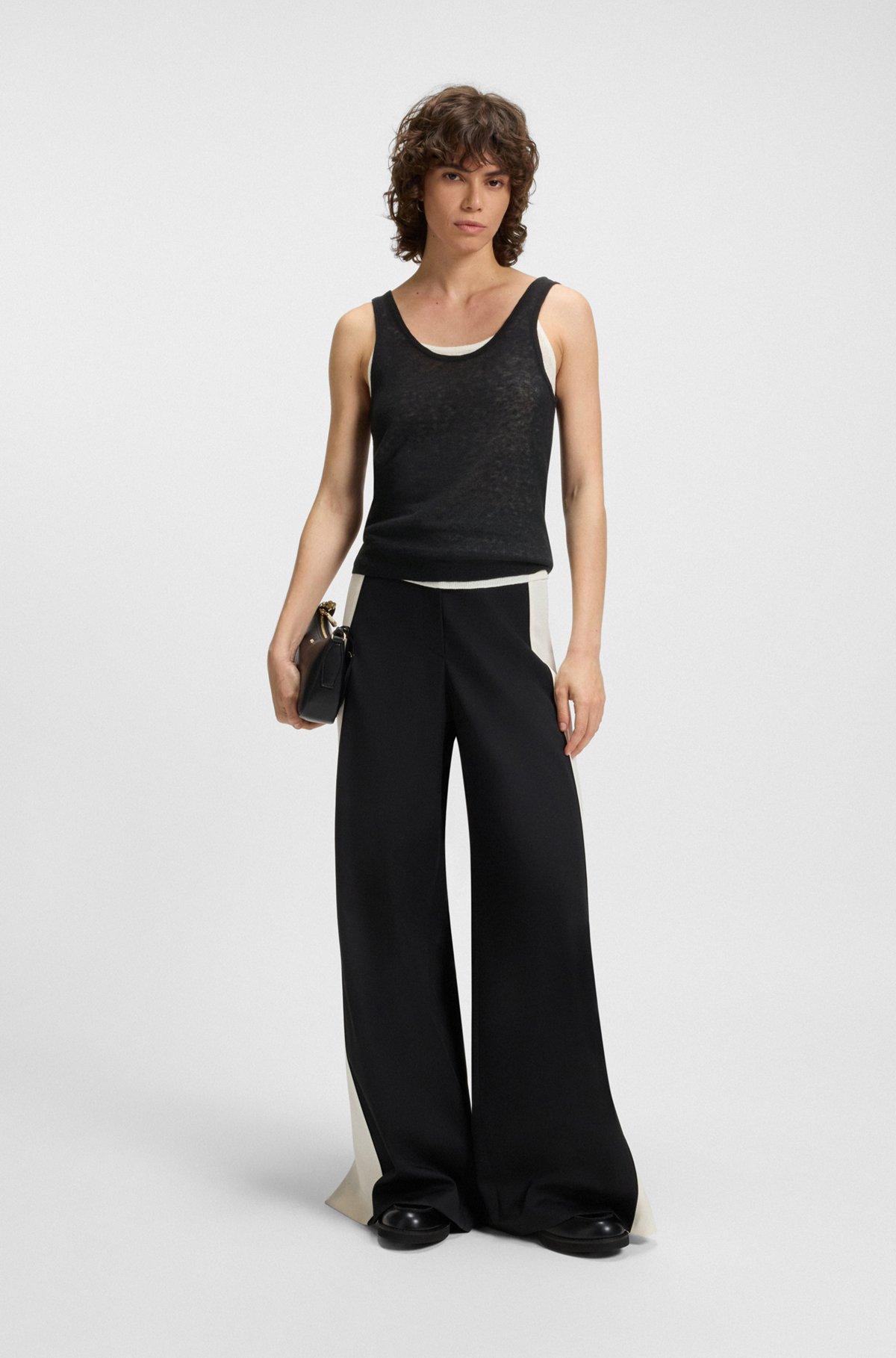 Knitted vest top with layered design Product Image