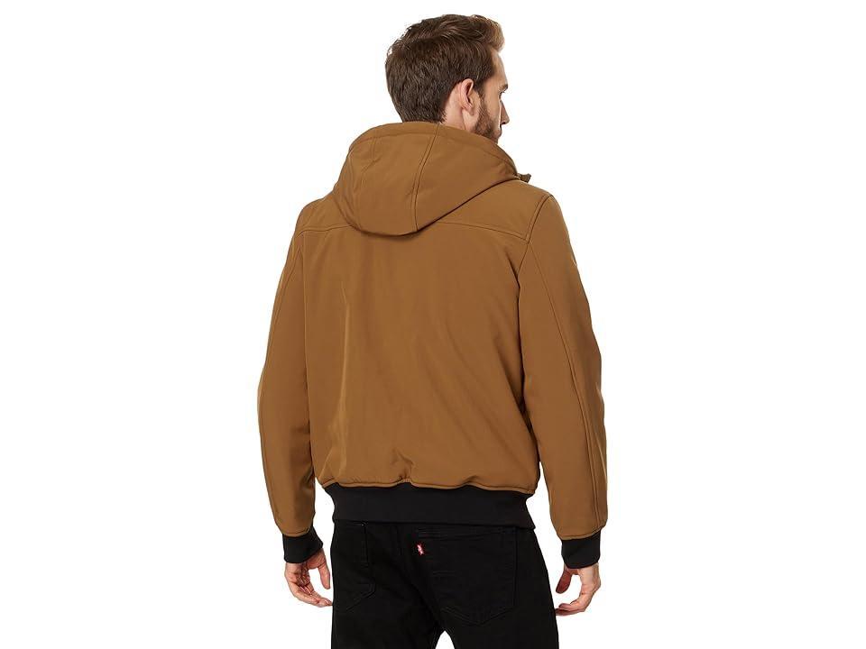 Men's Levi's® Mixed Media Hooded Bomber Jacket, Size: Medium, Green Product Image