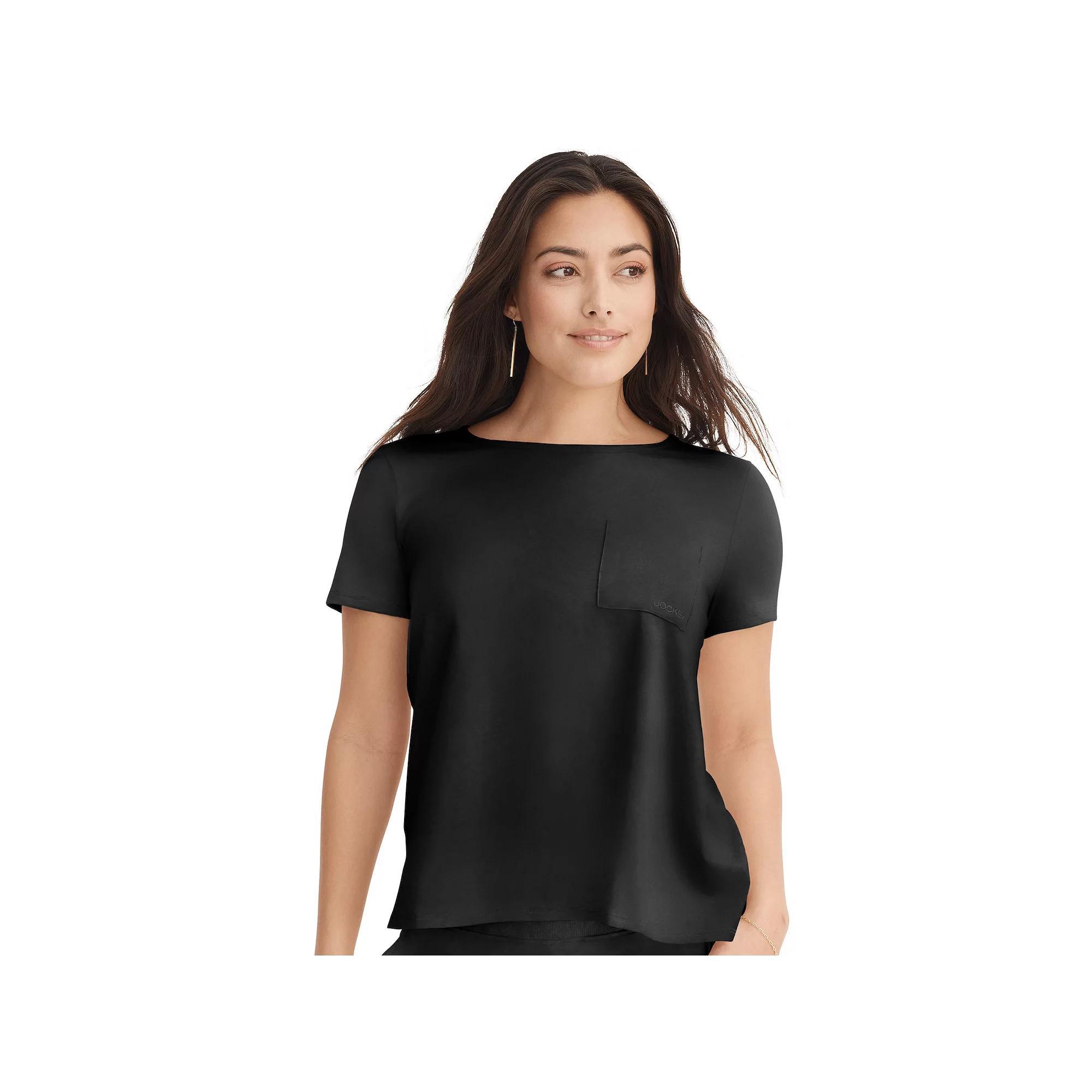 Women's Jockey® Soft Touch Luxe Swing Pajama Tee, Size: Medium, Black Product Image