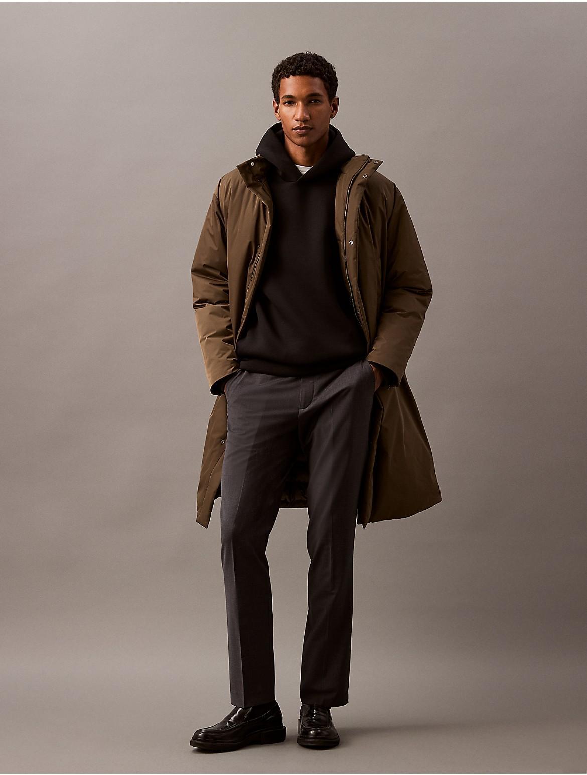 Calvin Klein Men's Refined Wool Blend Slim Trouser - Grey - 32W x 30L Product Image