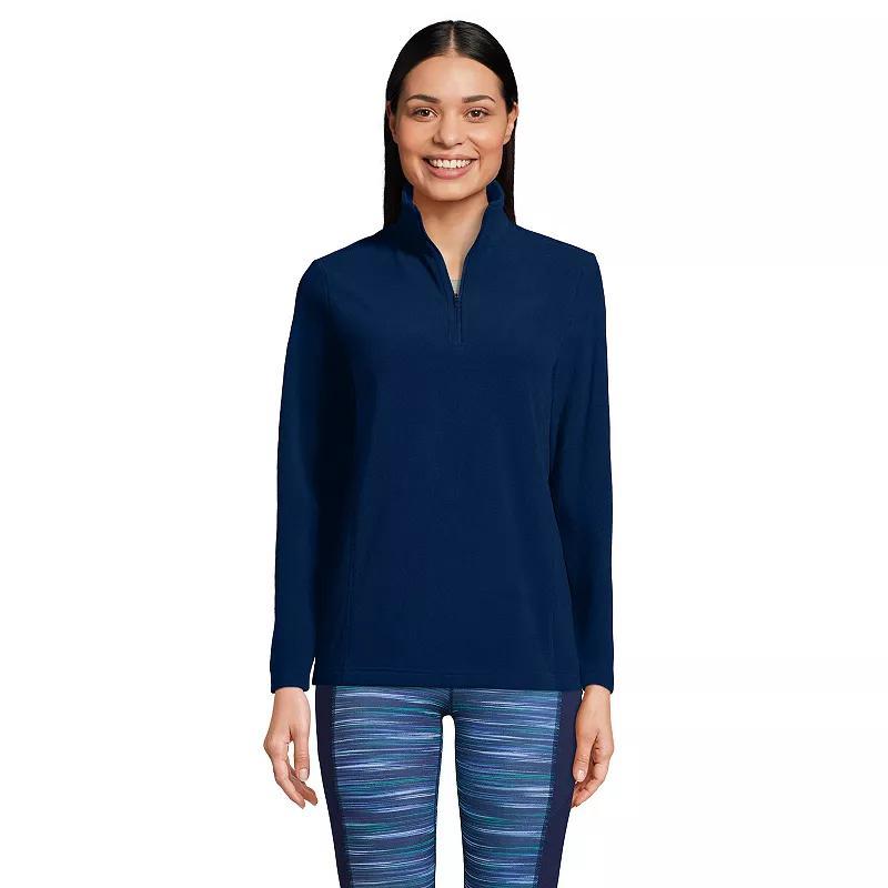 Petite Lands' End 1/4-Zip Fleece Pullover, Women's, Size: XS Petite, Deep  Blue Product Image
