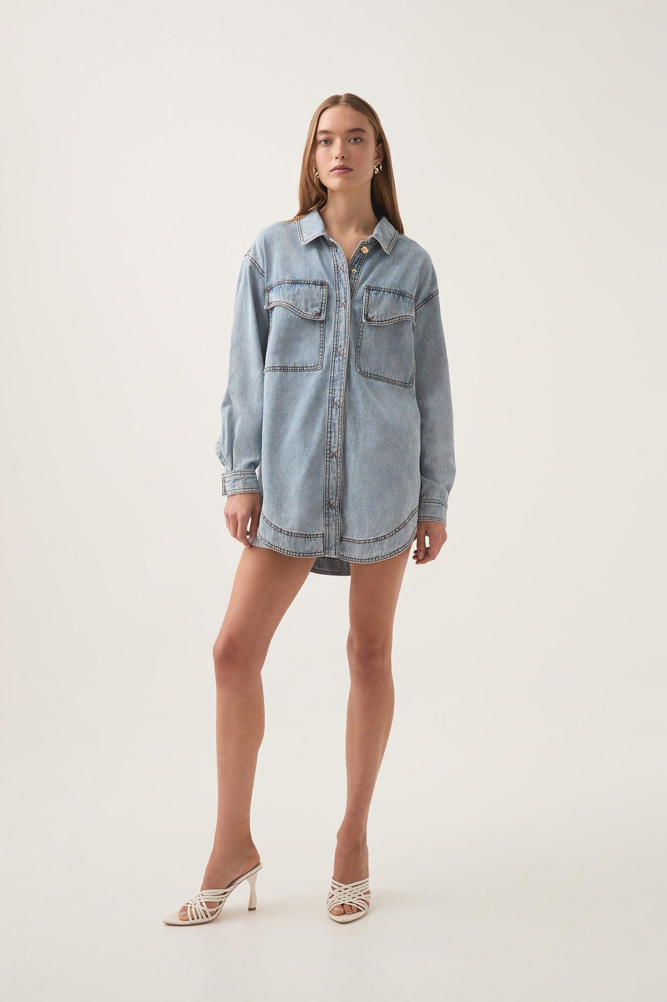 Ray Longline Denim Shirt Product Image