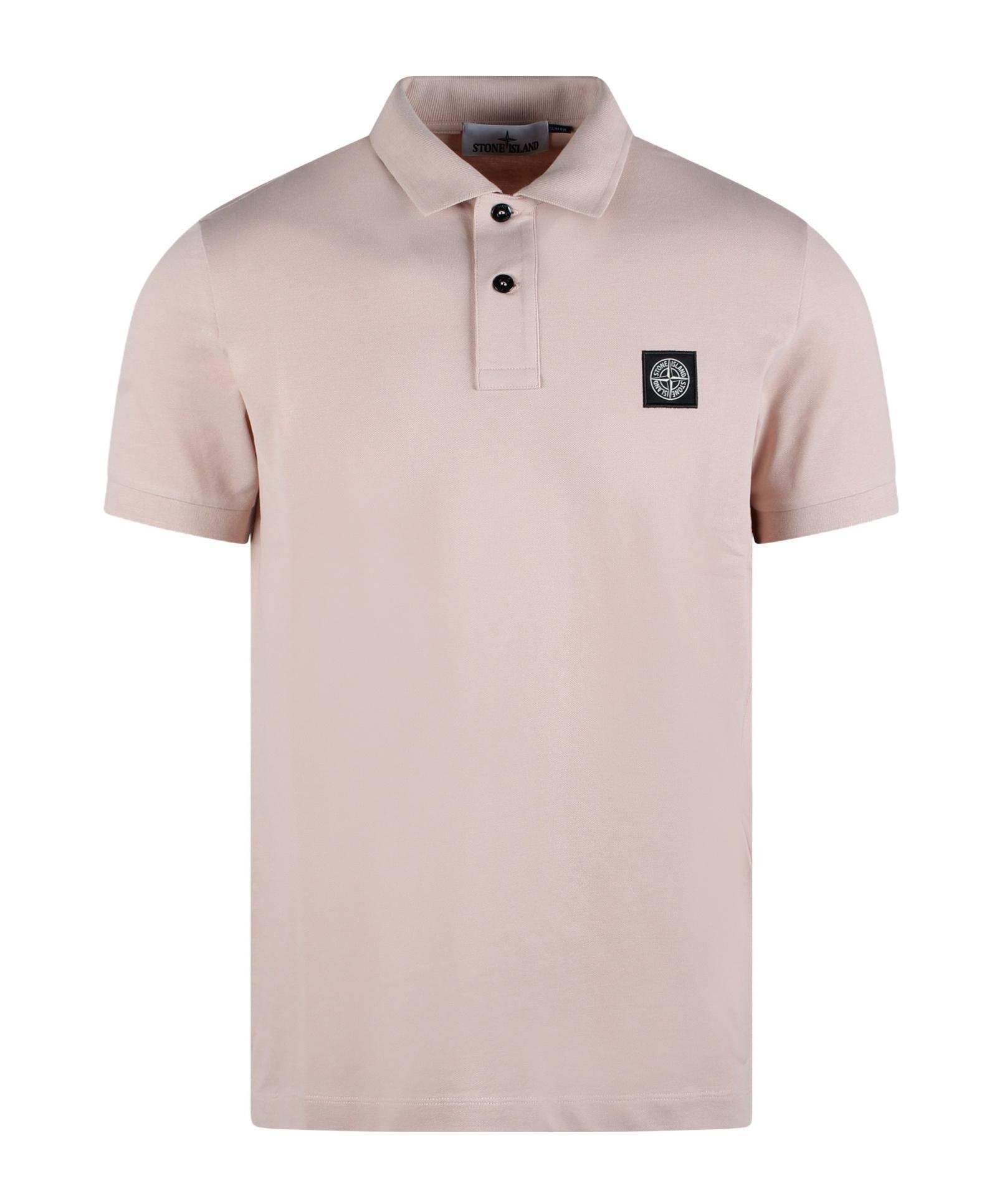 STONE ISLAND Dove Piqué Slim Fit Polo Shirt In Pink Product Image