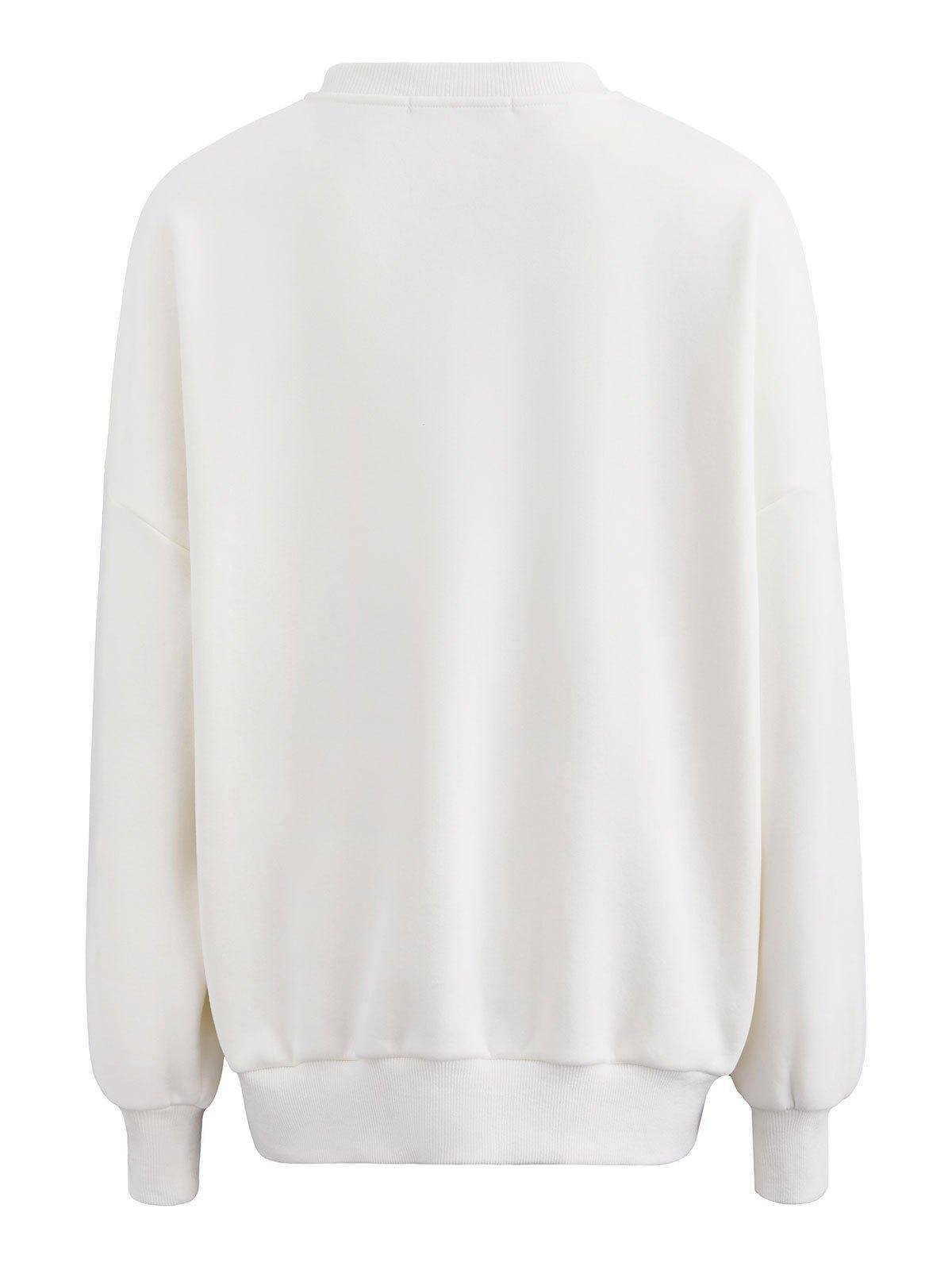 Monster Pattern Pullover Sweatshirt Product Image