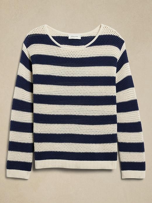 Open-Stitch Pullover Sweater Product Image