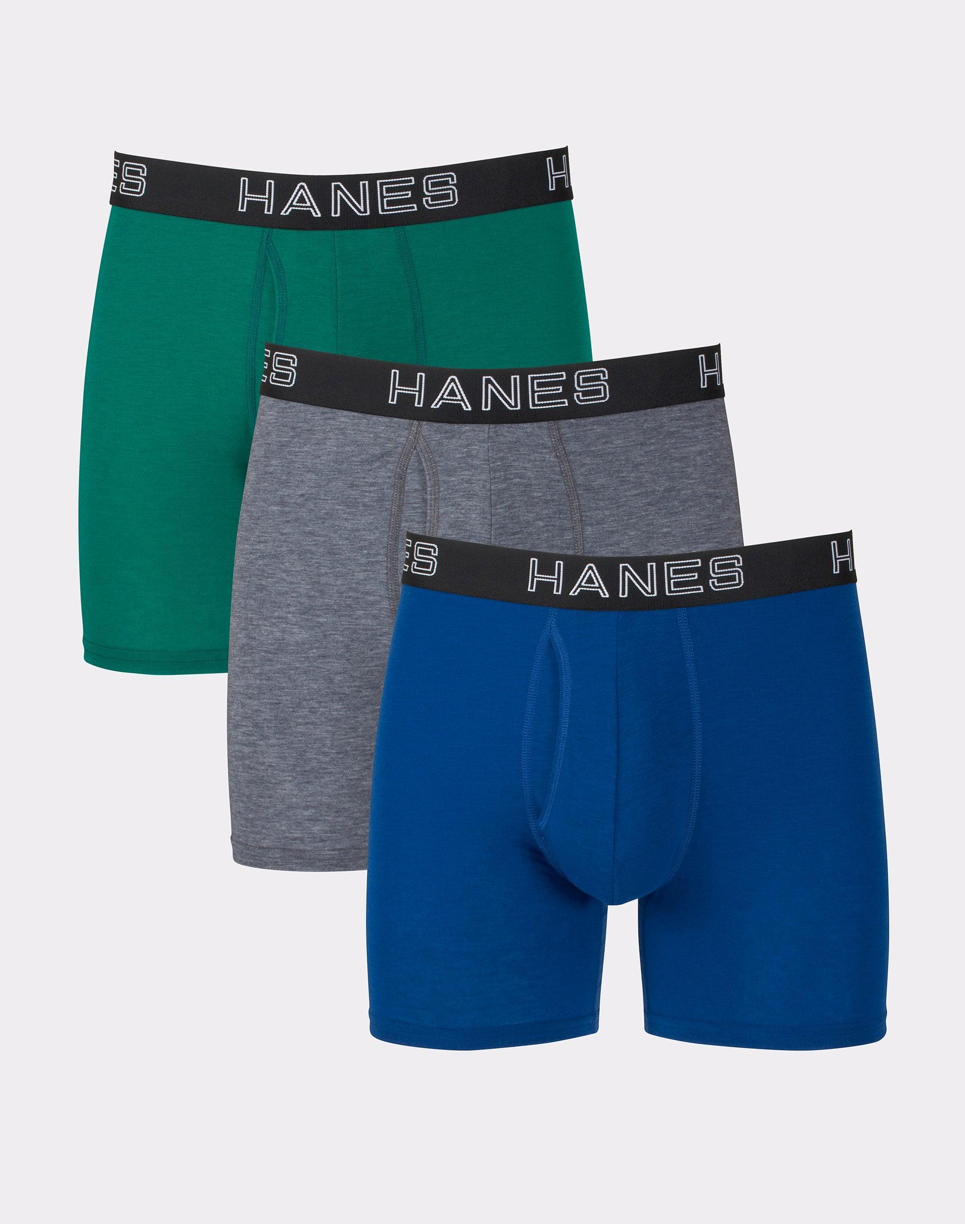 Big & Tall Hanes Ultimate 3-Pack Big Men's Comfort Flex Fit Total Support Pouch Boxer Briefs, Size: 3XB, Assorted Product Image