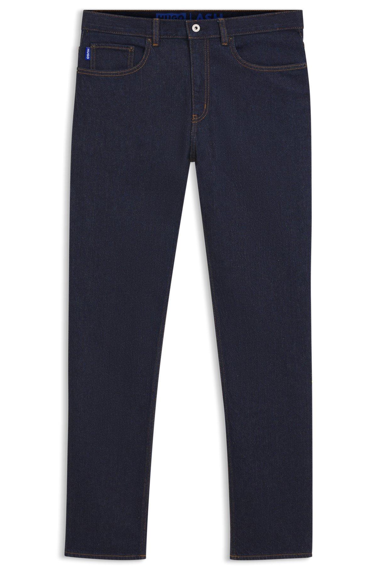 Slim-fit jeans in dark-blue stretch denim Product Image